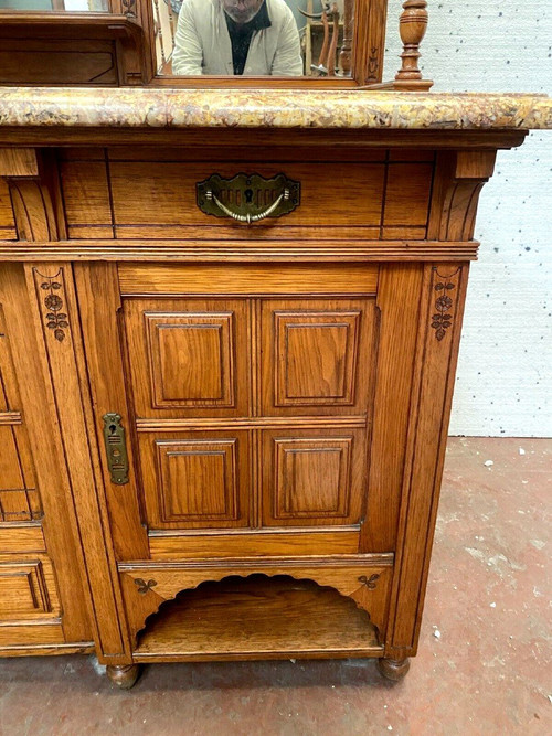 Louis XVI Style Showcase Buffet In Solid Wood XIX Century