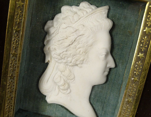 Portrait Profile Biscuit Bust Queen Marie-Antoinette Miniature Early 19th century