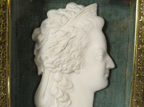 Portrait Profile Biscuit Bust Queen Marie-Antoinette Miniature Early 19th century