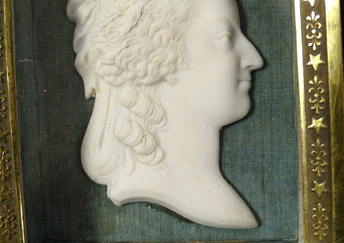 Portrait Profile Biscuit Bust Queen Marie-Antoinette Miniature Early 19th century