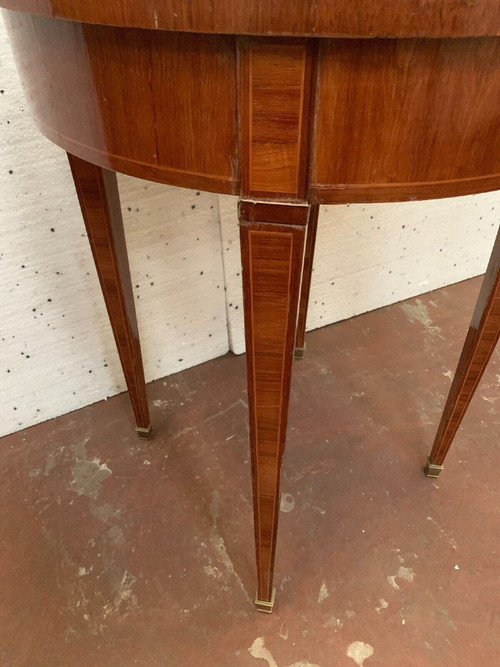 Louis XVI Style Pedestal Table In Rosewood Veneer XX Century