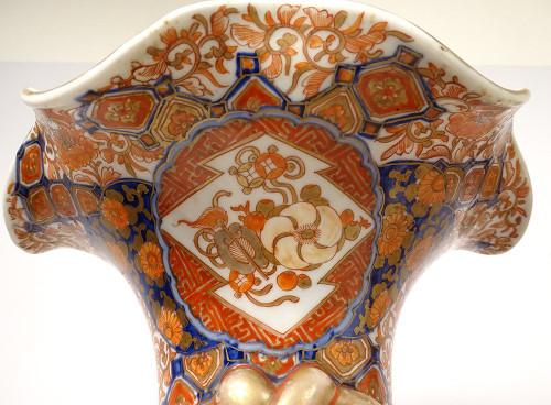 Paire Grands Vases Porcelaine Imari Japon Dragon Phoenix Dorure XIXè Siècle