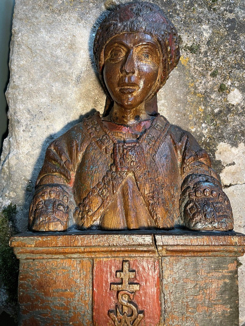 Saint Wenceslas- 17th Century Wood Sculpture