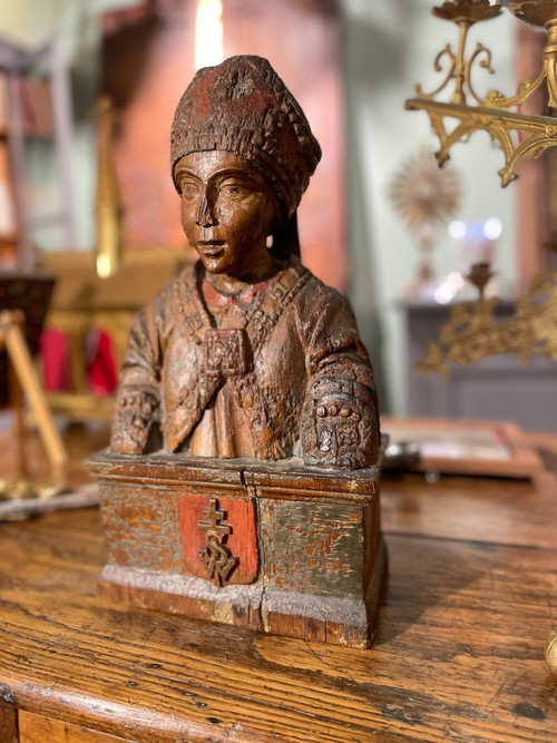 Saint Wenceslas- 17th Century Wood Sculpture