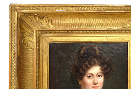 HST Portrait Julie Volpelière Young Woman Empire Stuccoed Frame 1829 Nineteenth