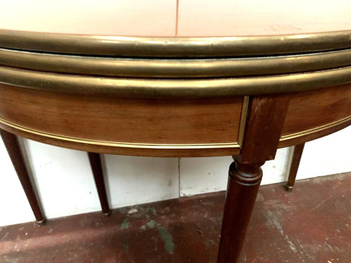 Table Console A Système De Style Napoléon III En Acajou XIX Siècle