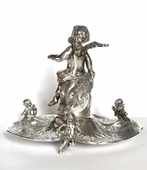 Small silver-plated bronze centerpiece 19th century