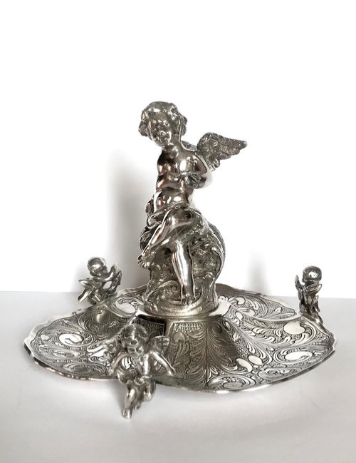 Small silver-plated bronze centerpiece 19th century