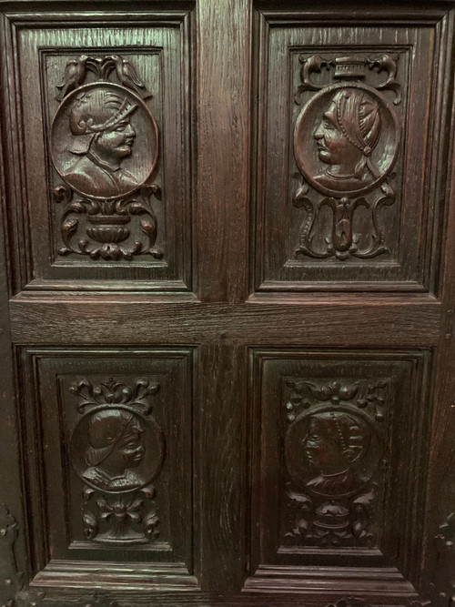 Storage Cabinet With Three Doors In Renaissance Style 20th Century