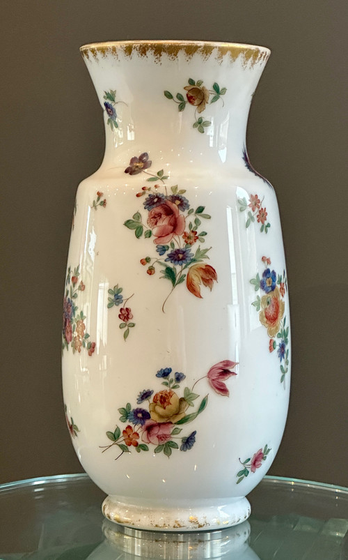 Saint Louis, Opaline Vase Signed 19th c.