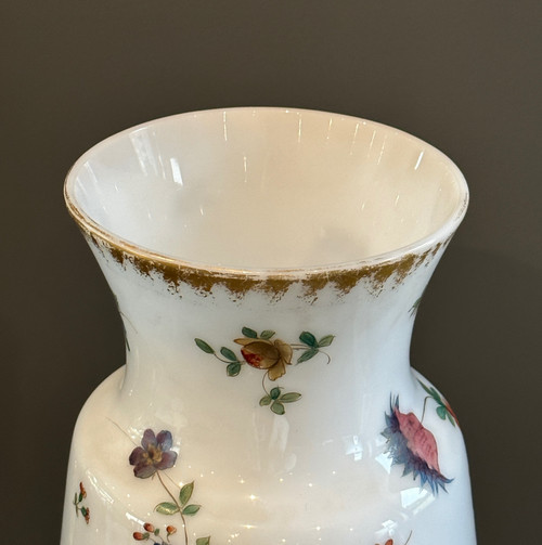 Saint Louis, Opaline Vase Signed 19th c.