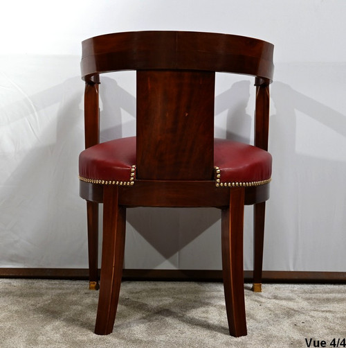 Light Mahogany Desk Armchair, Retour d'Égypte style - Mid-19th century