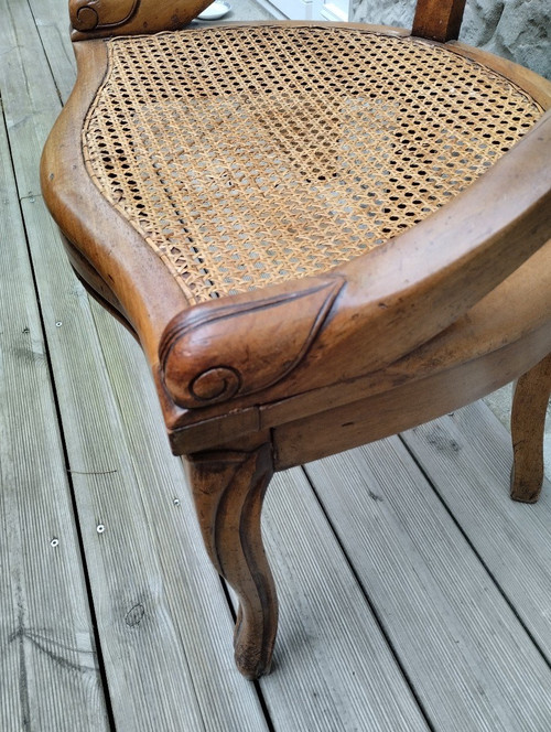 Fauteuil De Bureau - Noyer - Louis- Philippe - V. 1900