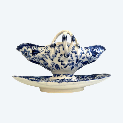 Creil Montereau sauceboat Flora model 1880