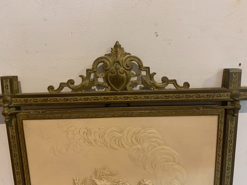 Triptych Mirror In Gilded Bronze XX Century