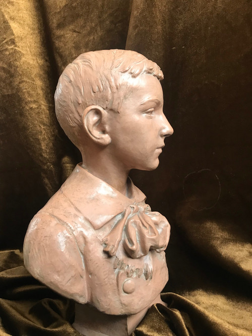 Bust of a young boy, Émile Truffot (1843-1895)