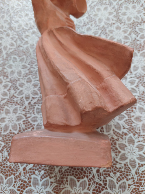 Terracotta sculpture signed Yvon ROY (1904/1968)