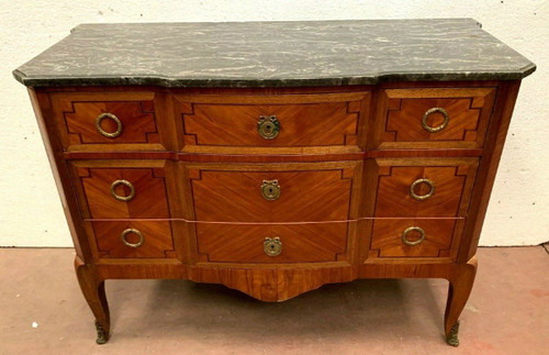 Transition Style Commode In Rosewood And Amaranth Veneer XX Century