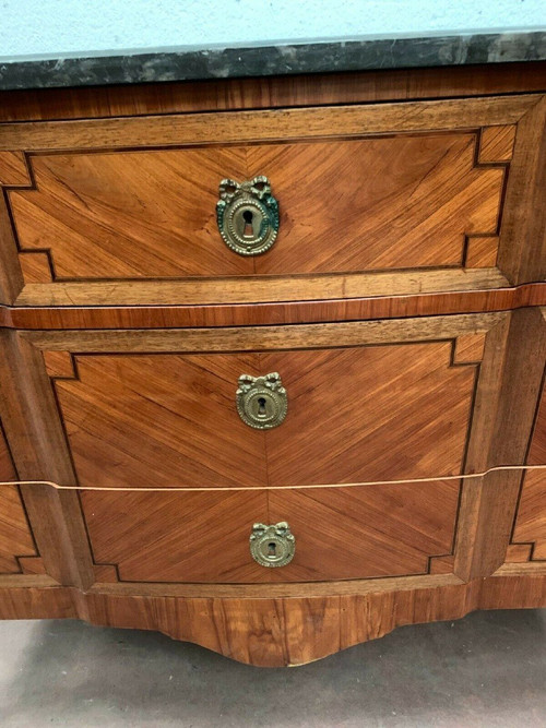 Transition Style Commode In Rosewood And Amaranth Veneer XX Century