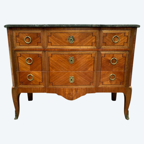 Transition Style Commode In Rosewood And Amaranth Veneer XX Century