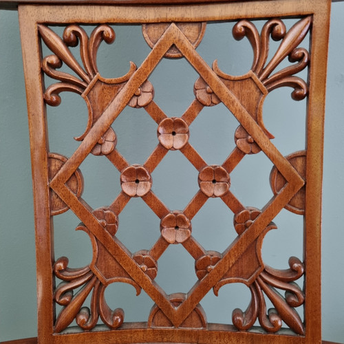 Jacob Frères, pair of Consulate period cabinet armchairs.