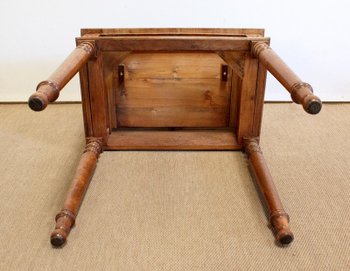 Rare small stepped children's desk in solid oak - late 19th century