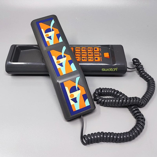 1980 Magnifique Swatch Twin Phone "Deco" avec la boite d'origine. Style de Memphis