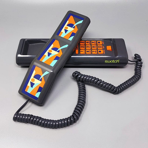 1980 Magnifique Swatch Twin Phone "Deco" avec la boite d'origine. Style de Memphis