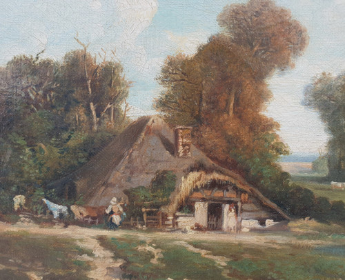 Théophile Clément BLANCHARD - Landscape in Normandy