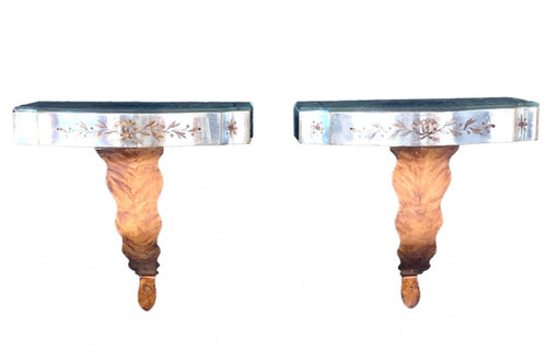 Pair of Decorative Wall Brackets, circa 1950