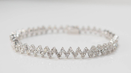 River Bracelet In White Gold And Diamonds