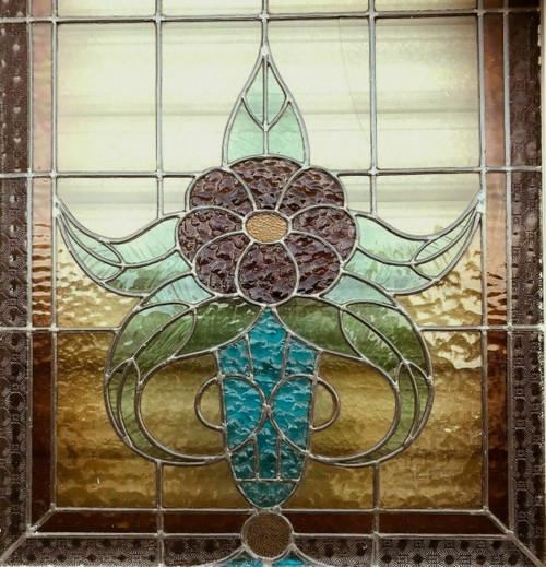 Separation Of Three Art Deco Stained Glass Doors 1900s