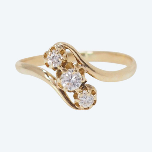 Yellow Gold And Diamond Trilogy Ring