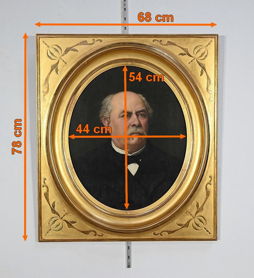 Öl auf Leinwand, Porträt von Adolphe Nicolas, Französische Schule des 19. Jahrhunderts