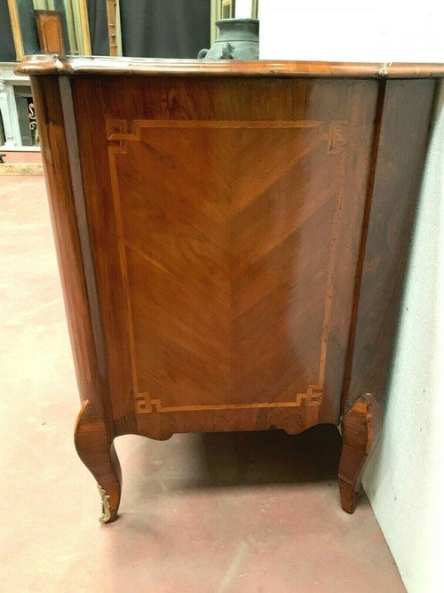 Commode Transition En Palissandre Et Incrustation d'Un Filet De Bois Clair XVIII