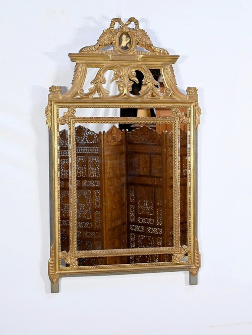 Miroir à Parcloses, Style Louis XVI – Fin XIXe