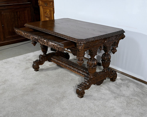 Desk table in the Gothic Renaissance style - Late 19th century