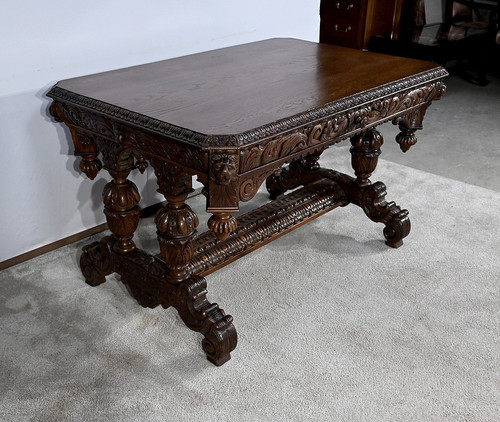 Desk table in the Gothic Renaissance style - Late 19th century