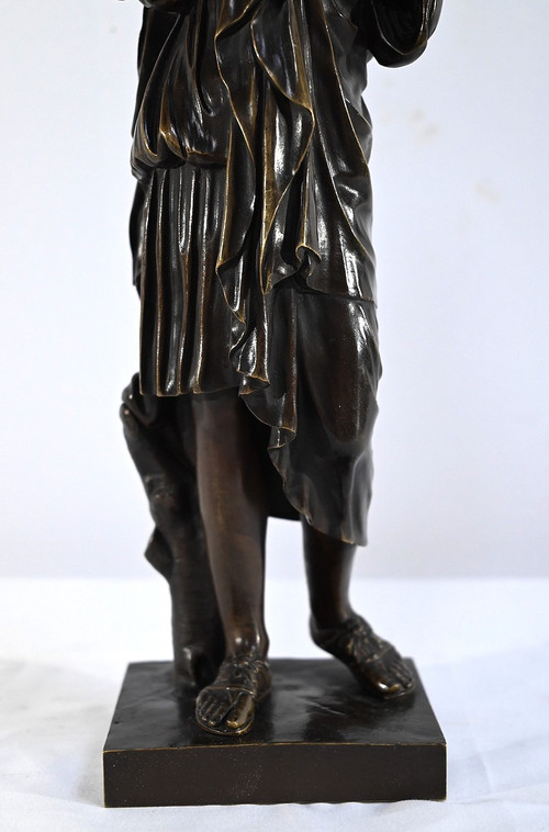 Bronze “Diane de Gabies”, after Praxiteles – 19th century