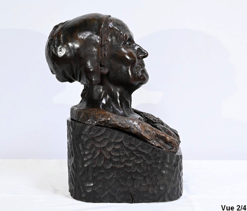 Important Bust of Bretonne in Bronze, signed G.Demée - Late 19th century