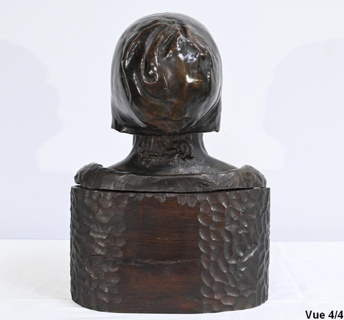 Important Bust of Bretonne in Bronze, signed G.Demée - Late 19th century