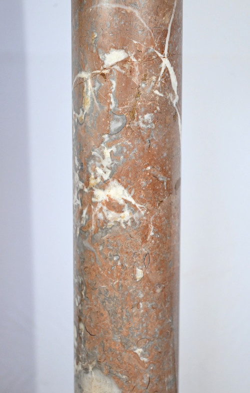 Marble Column With Swivel Tray - Late 19th Century