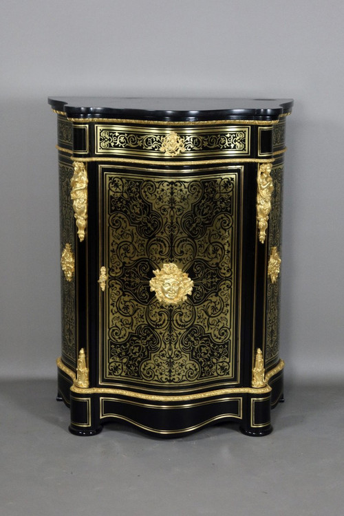 Credenza intarsiata Boulle del periodo Napoleone III XIX secolo