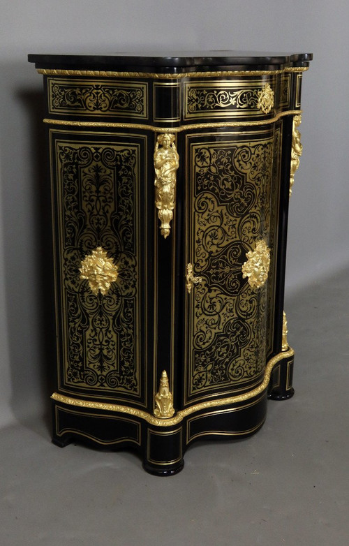 Credenza intarsiata Boulle del periodo Napoleone III XIX secolo