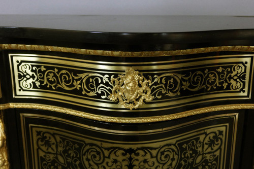 Credenza intarsiata Boulle del periodo Napoleone III XIX secolo