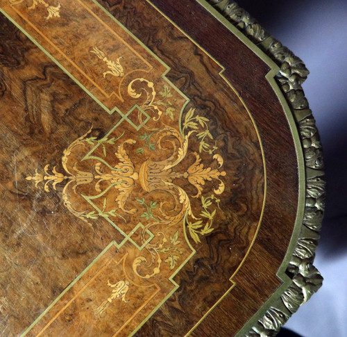 Table Bureau XIXe marqueterie époque Napoléon III