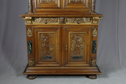 Carved walnut Renaissance buffet