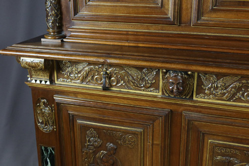 Carved walnut Renaissance buffet