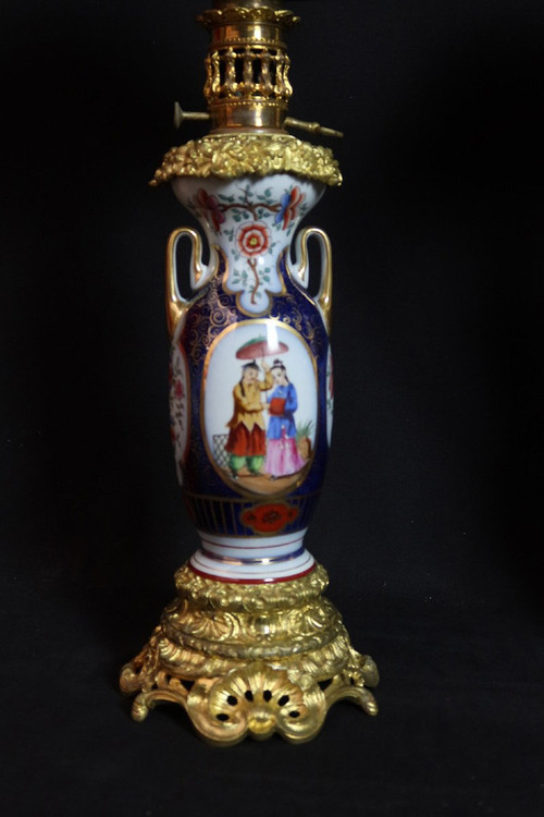 Pair Of Bayeux Porcelain Lamps 19th century