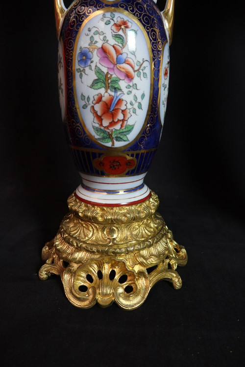 Pair Of Bayeux Porcelain Lamps 19th century